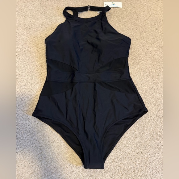Beachsissi Black Halter One Piece NWT - Picture 4 of 7